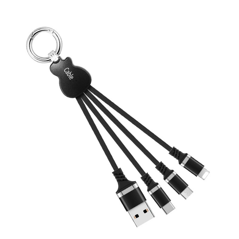 New trending Guitar design 3 in 1 keychain multi usb cable