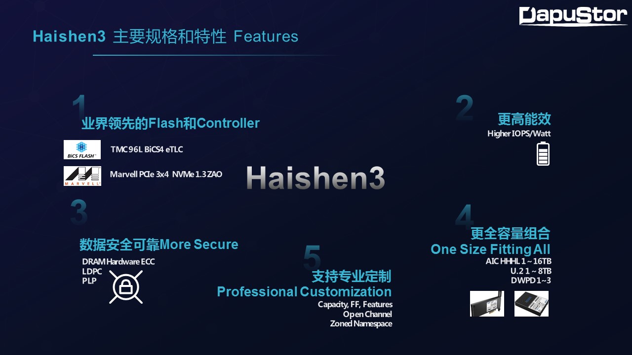 DapuStor 企业级SSD定制专家-Haishen3系列产品发布