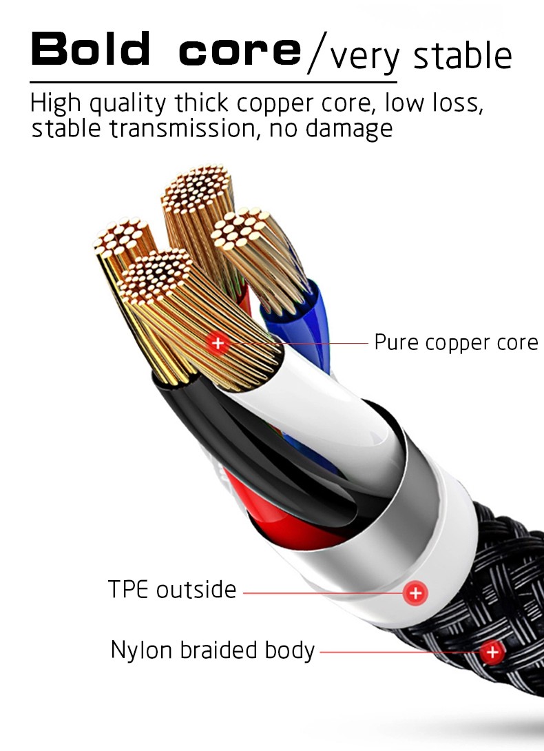 Three-connector cable