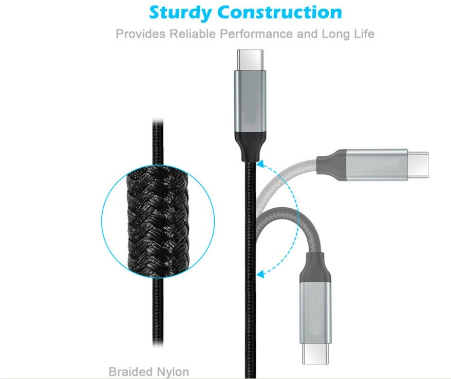 USB typeC cable M/M metal and braid