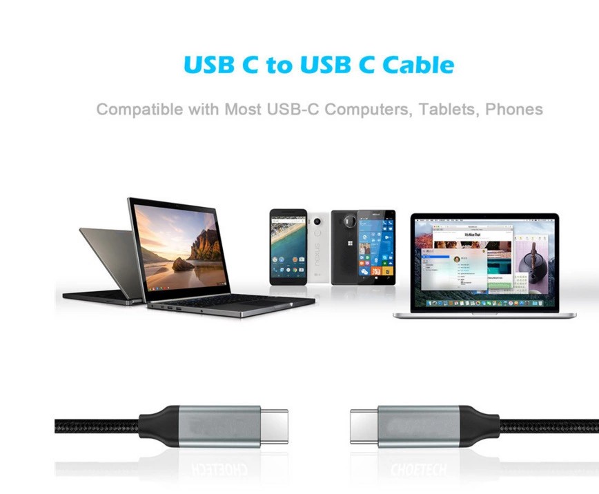 USB typeC cable M/M metal and braid