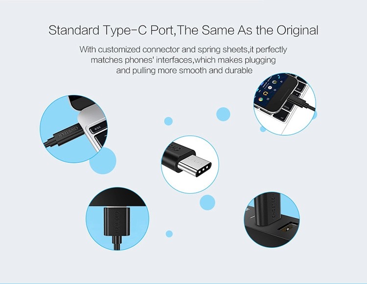 USB typeC cable M/M metal and braid