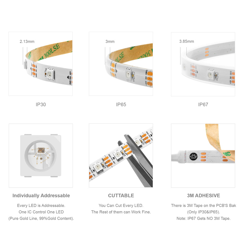 Main application fields of ws2812b slide tape Main application fields of ws2812b slide tape