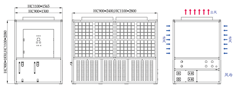 风冷冷水机  HC900M~HC1100M双温系列