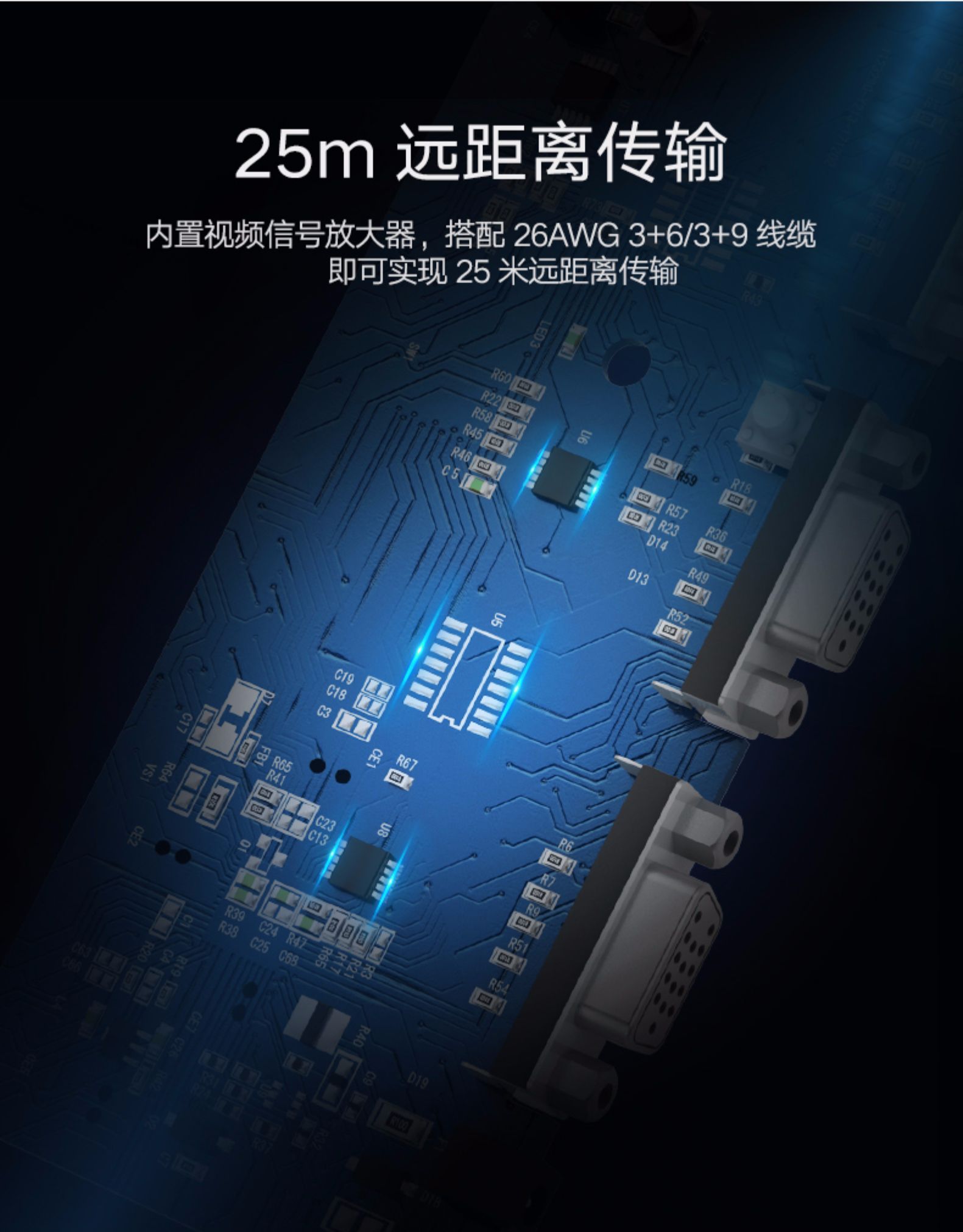 绿联CM152-（4口）VGA分频器一进四出（高清视频显示分频器1分4）