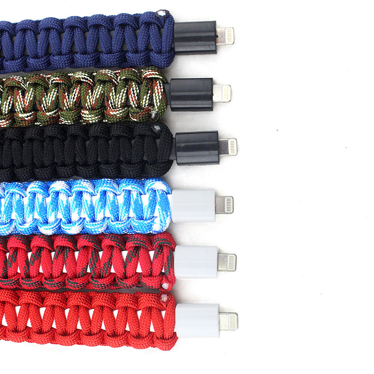 Survival  paracord  usb data charger cable 