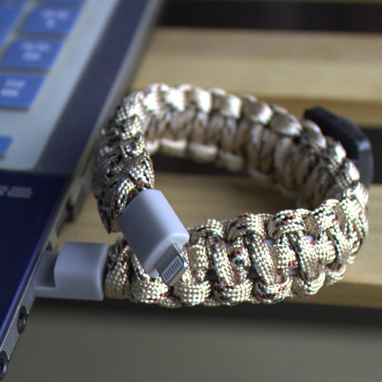 Survival  paracord  usb data charger cable 