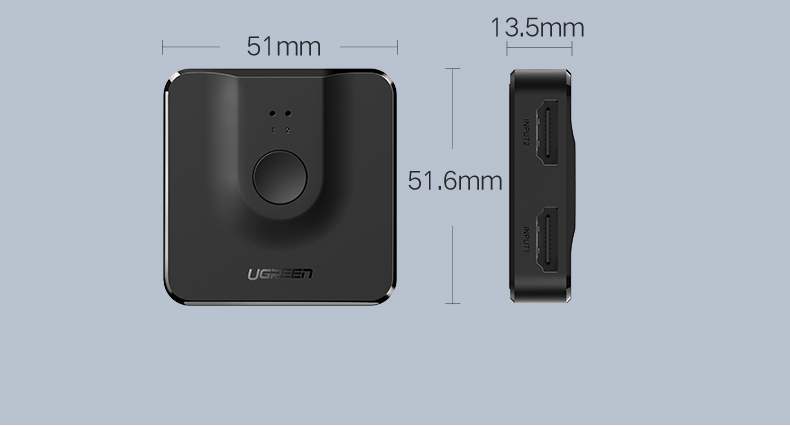 绿联CM217-HDMI一分二切换器/二进一出分集线转换显示分屏器高清4k