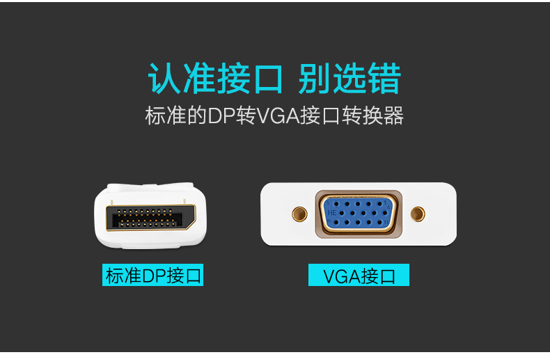 绿联DP109-大dp转vga转换器台式电脑显卡转接口