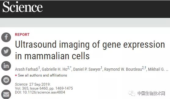 Science大发现：超声波“看”到肿瘤细胞打开了基因...