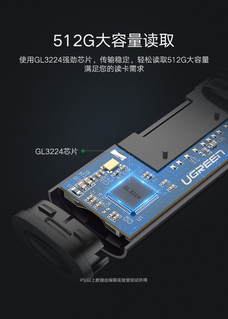 绿联50706-Type-C+USB 3.0多功能读卡器