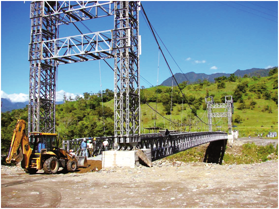 厄瓜多尔118米悬索桥
