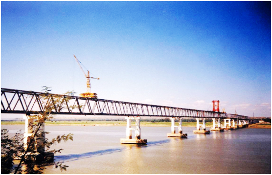 缅甸1200米桁架桥 （CHAUK BRIDGE）