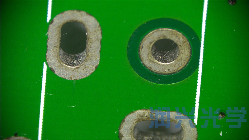 高景深高清3D显微镜下线路板上的凹槽内部