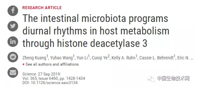 Science揭秘体重增加的“幕后”：代谢、吸脂的昼夜节律，竟然由肠道菌掌控...