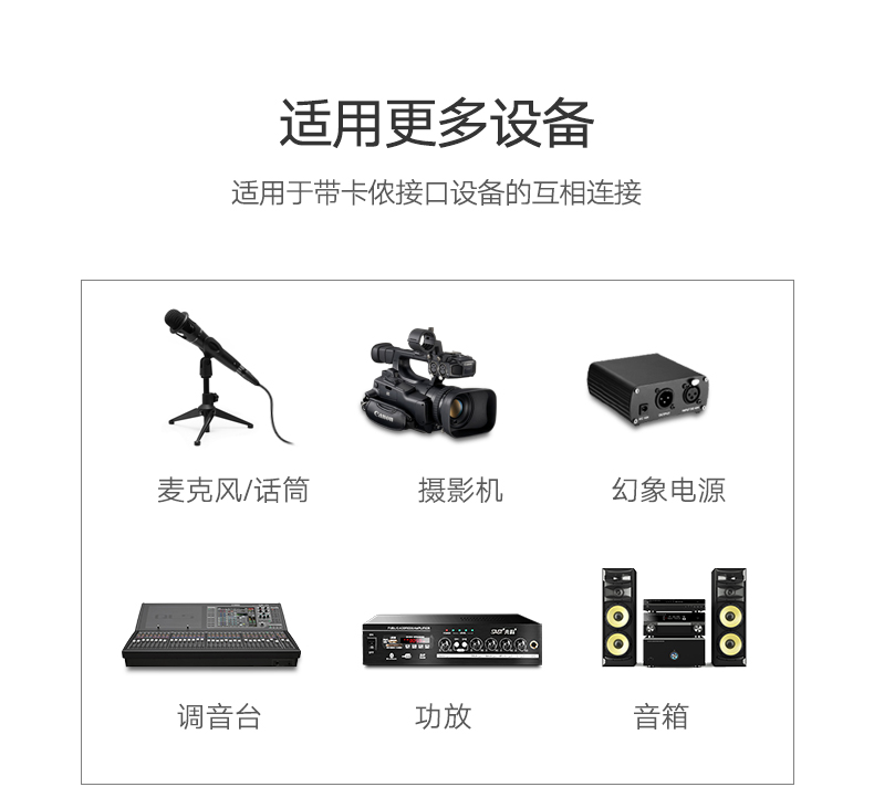 绿联AV130-卡农线公对母音频线专业延长线
