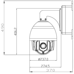室外4G高清红外球形摄像机——ZK-CX4800HF-A