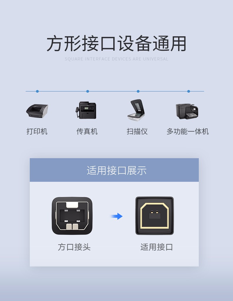 绿联10844-USB2.0 A公对B公打印线  黑色