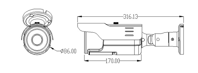 200万红外筒型网络摄像机——T——ZK-CX-8833J-S
