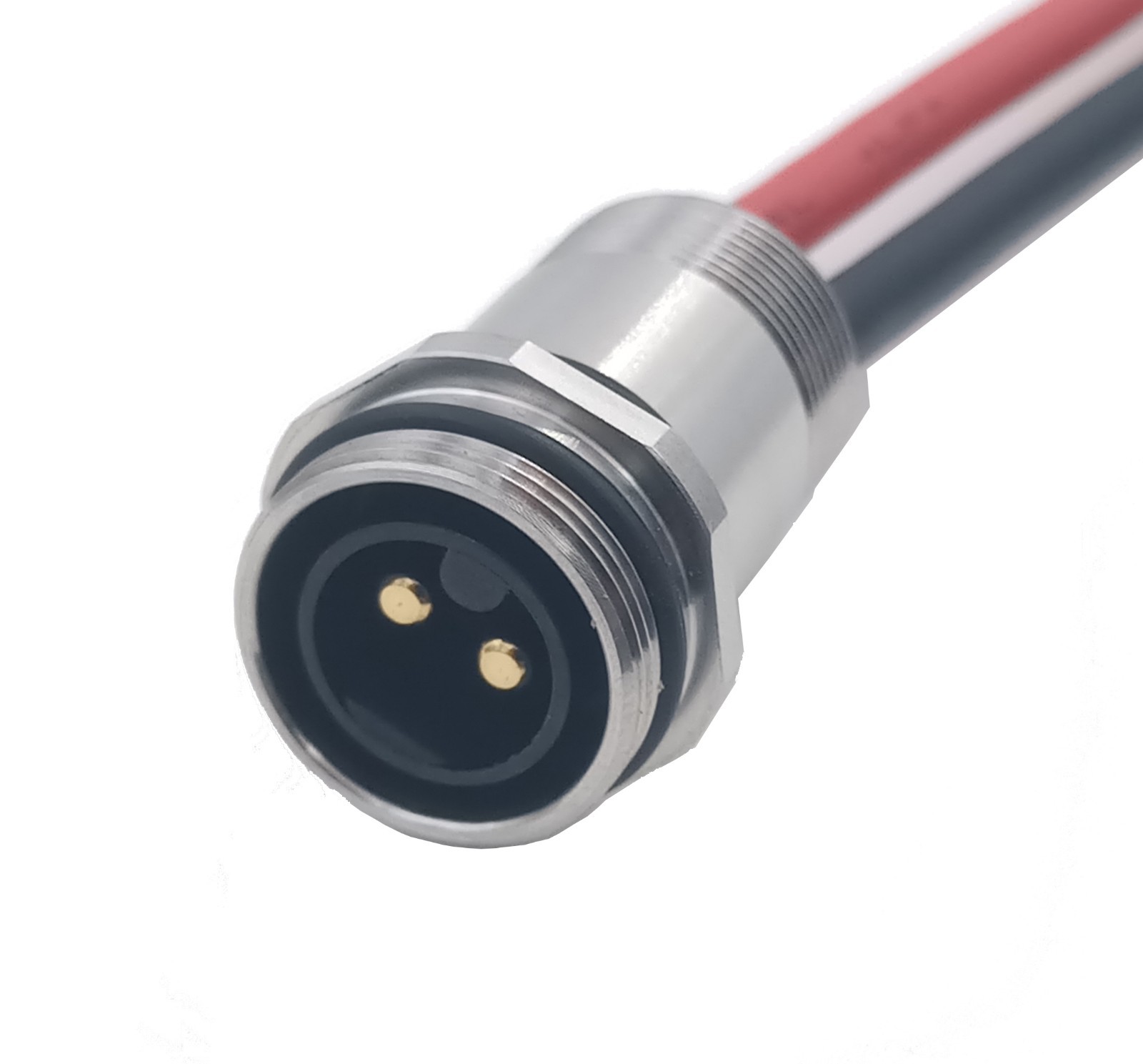 M16 waterproof connector male plug with two cores