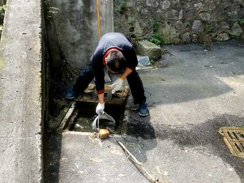 徒手清撈感人心——物管公司黨員疏通化糞池解民憂