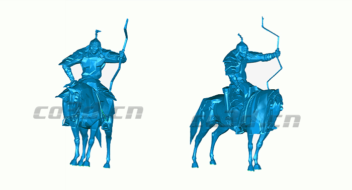 Cavalry statue 3D scanning