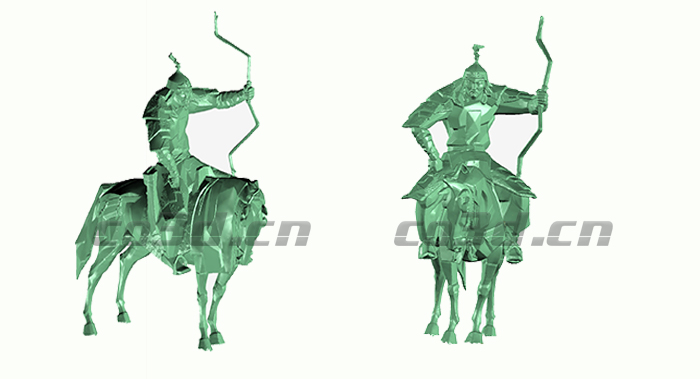 Cavalry statue 3D scanning