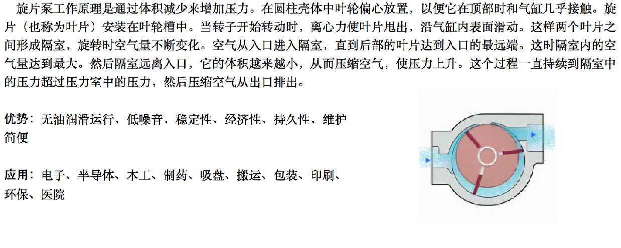 贝克无油润滑真空泵旋叶式真空泵