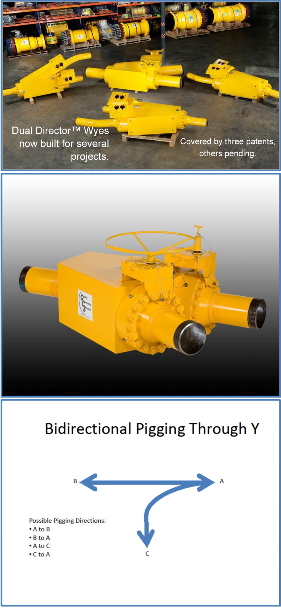 Dual Director Piggable Wye