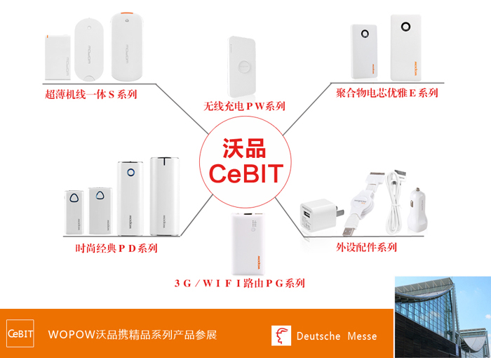 2014CeBIT沃品移动电源再战德国汉诺威工业展