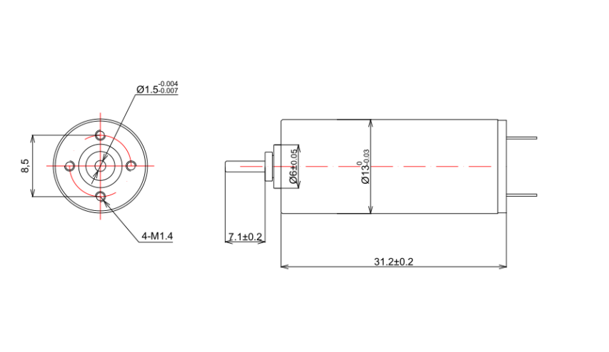 XBD-1330 Planetary Gear Metal Brush