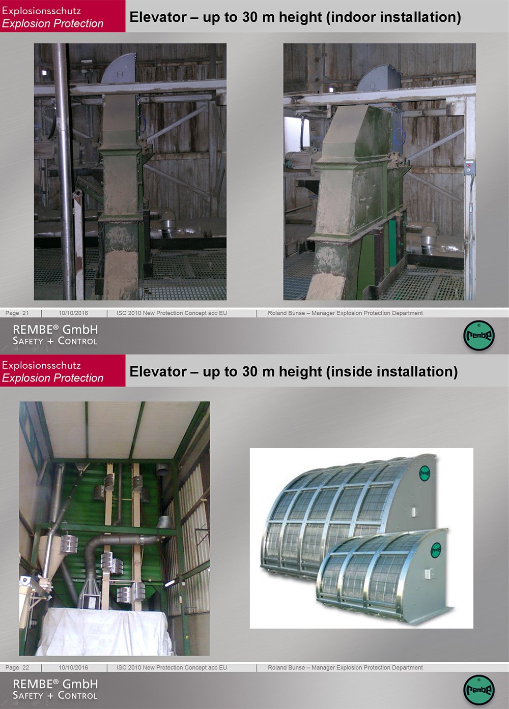 Bucket Elevator Explosion Protection