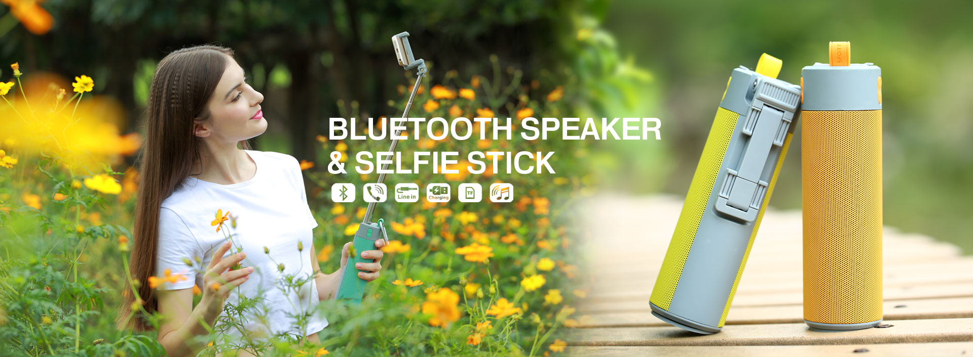 Semetor makes the first smart bluetooth speaker with selfie stick