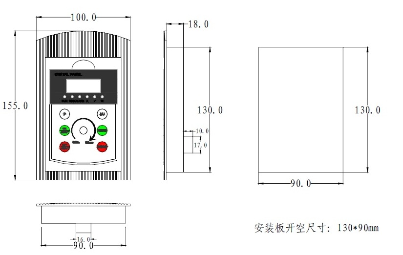 LED keypad operator panel