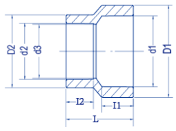 PPH / PVDF COUPLING  聚丙烯/偏二氟乙烯直接头