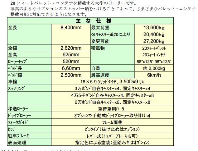 EE3096C手动牵引拖车HANAOKA花冈车辆