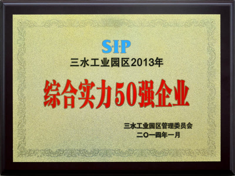 三水工业园区综合实力50强企业－2013