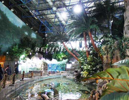 Congratulations! The decoration project of the rainforest in Beijing Aquarium completed