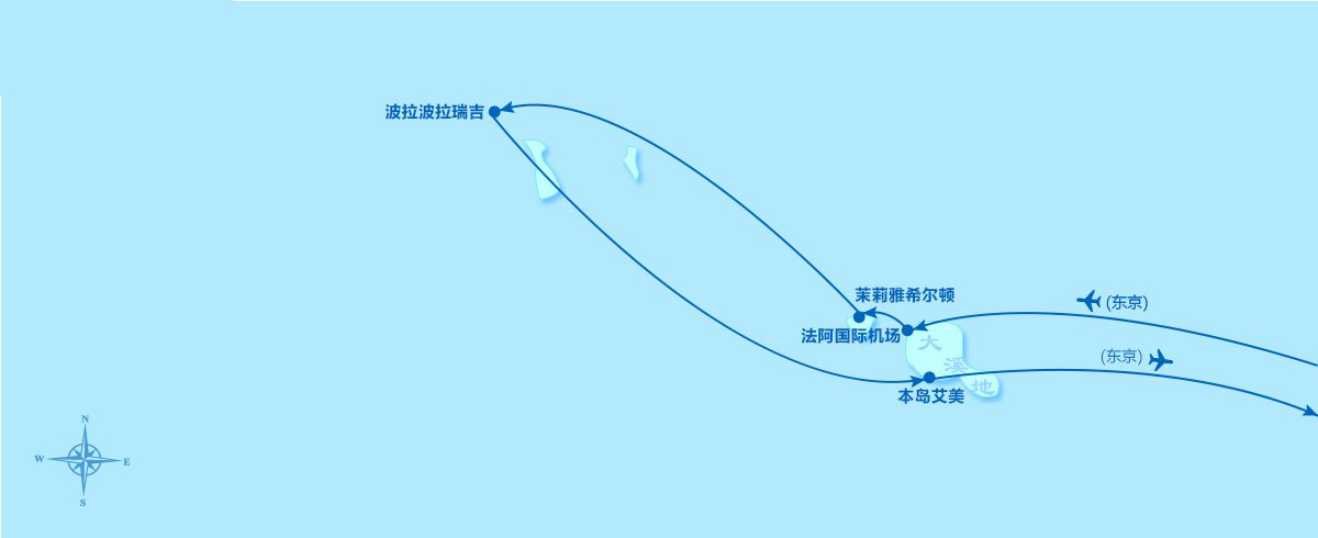 【大溪地茉莉雅希尔顿+波拉波拉瑞吉+艾美8天之旅】