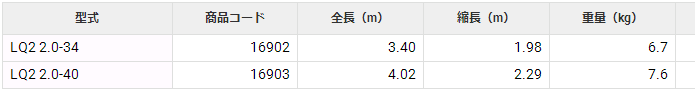 LQ2 2.0-34二连升梯HASEGAWA长谷川