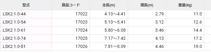 LSK2 1.0-44二连升梯HASEGAWA长谷川