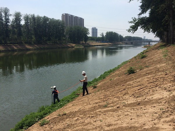 北京市通州区运潮减河河道断面量测