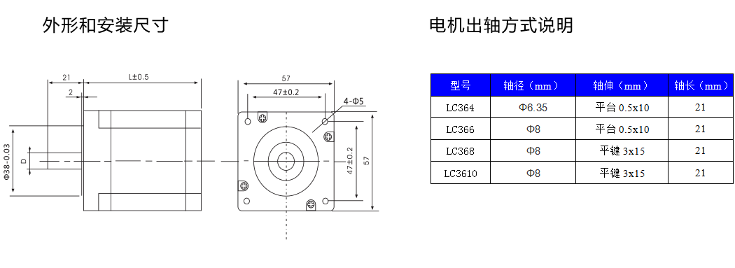 三相57系列（1.2°）混合式步进电机