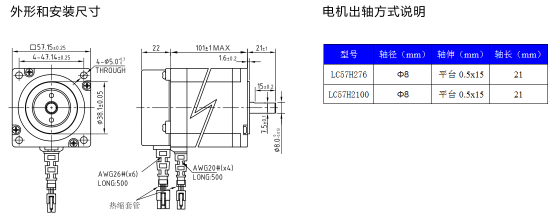  两相57系列（1.8°）闭环步进电机