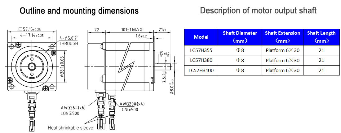 57 Nema23 closed loop hybrid motor 