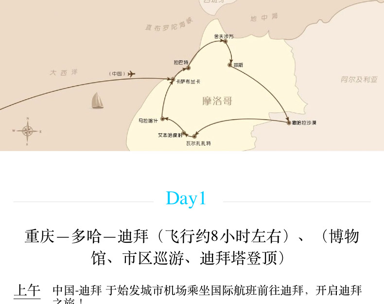 【迪拜+摩洛哥】12日10晚私人定制旅行