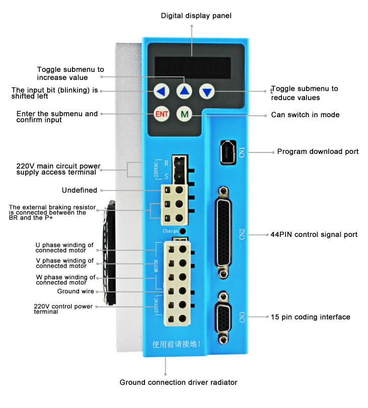 LCDA2260H 3 Phase Nema42 stepper digital servo driver