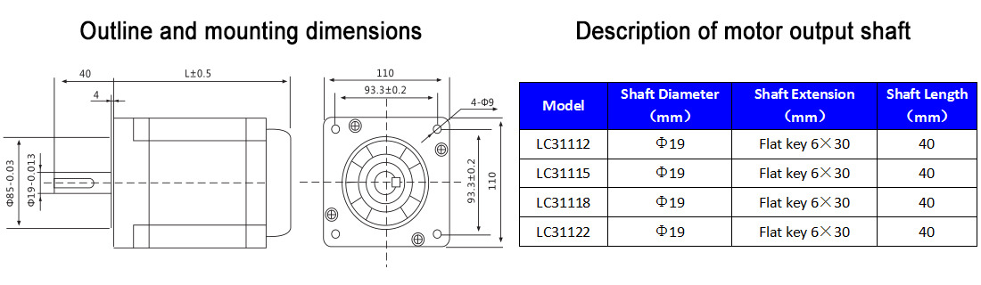 110 Nema42 hybrid motor 