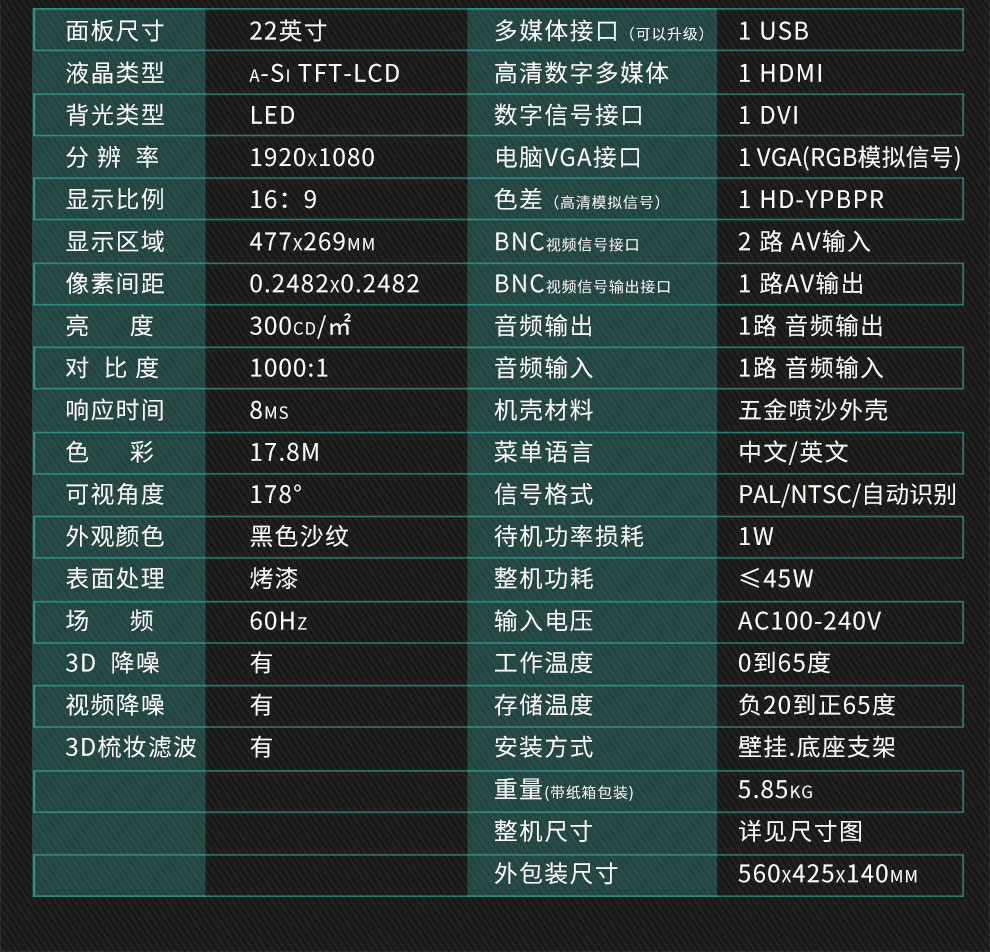 三星22寸液晶监视器