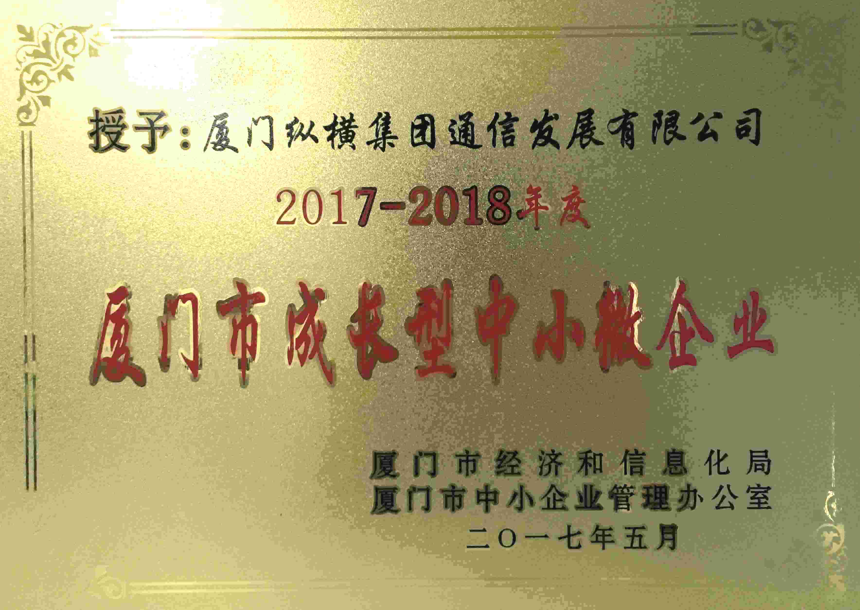 集團(tuán)兩家子公司榮獲“最具成長性中小微企業(yè)”、“成長型中小微企業(yè)”稱號